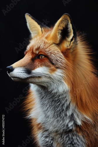 Wildlife Portrait on Black Background, Perfect for Nature Lovers Generative AI