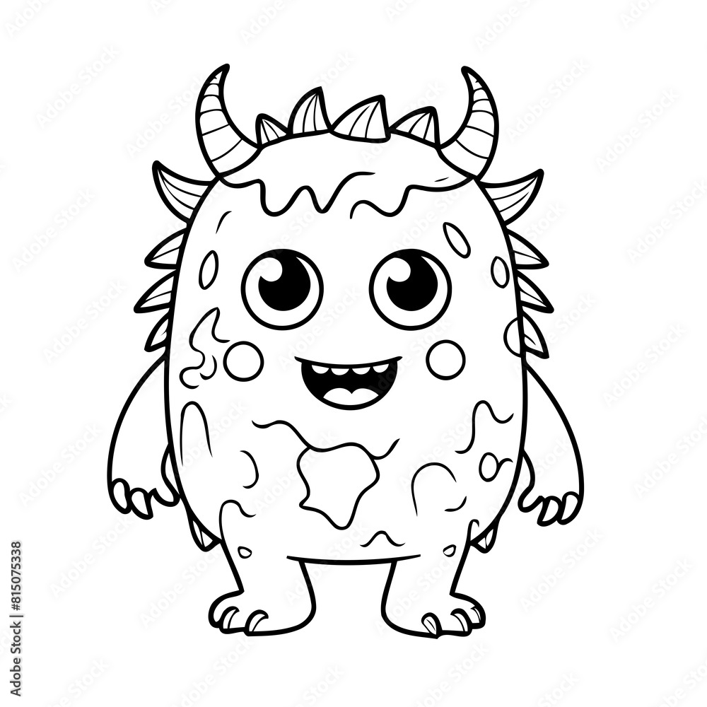 Adorable monster for children page Adorable monster for children page