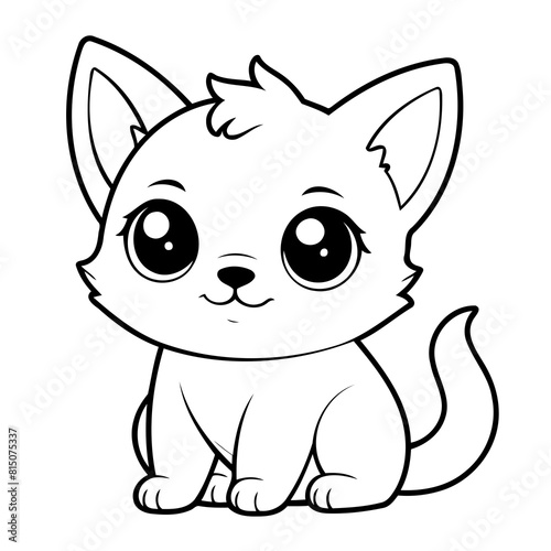 Adorable pet doodle colouring book cover design