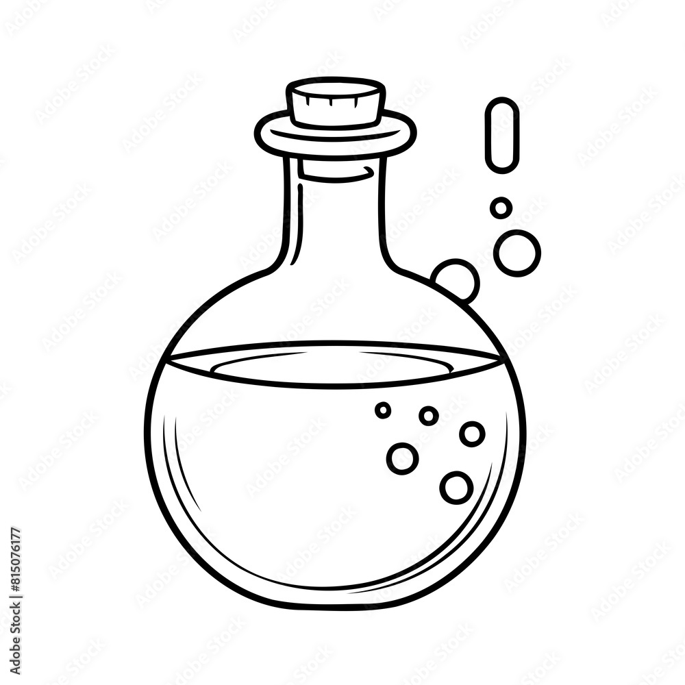 Cute magic potion doodle illustration for kids books Cute magic potion doodle illustration for kids books