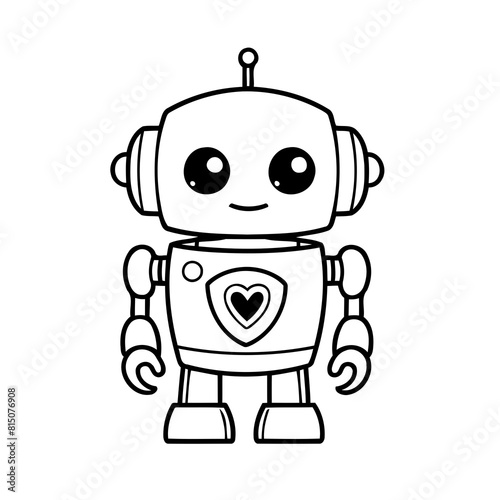 Joyful Robot for toddlers coloring books