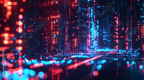 A high-tech, intense scene featuring blue and red teams in hacker-like attire, defending a network against a breach, encryption algorithms and glowing lines in the dark background, AI Generative
