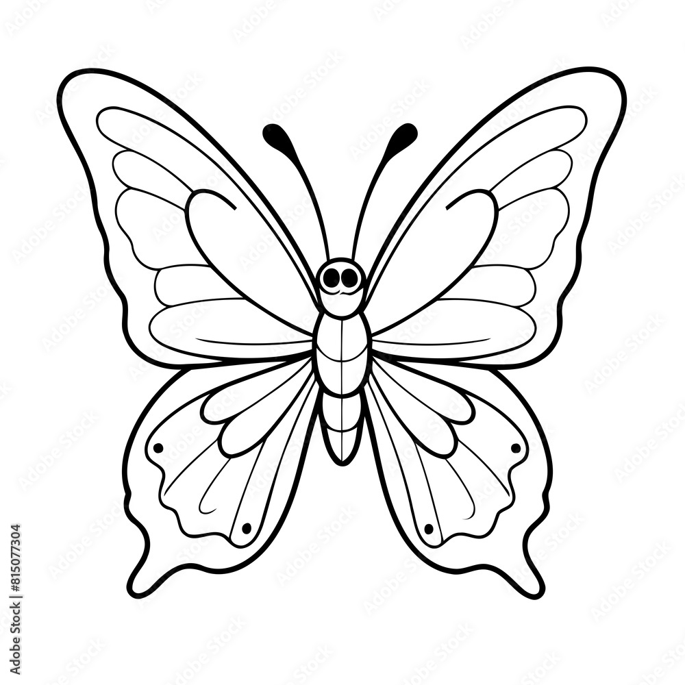 Simple Butterfly illustration for colouring books Simple Butterfly illustration for colouring books