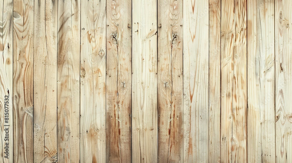 Naklejka premium Light brown nature wooden plank texture background