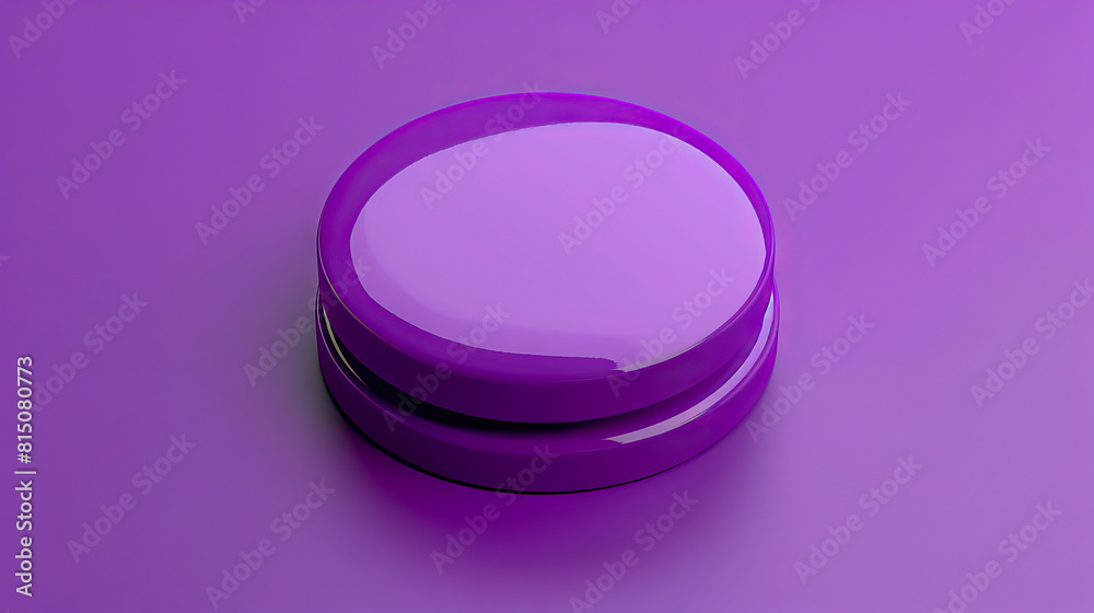 A purple round object on a white background. A purple round object on a white background.