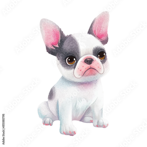 french bulldog sitting white background (13)