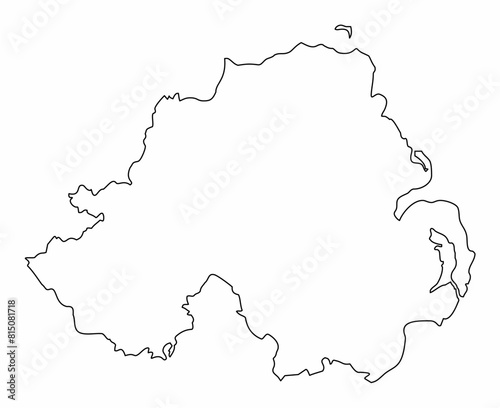 Northern Ireland outline map
