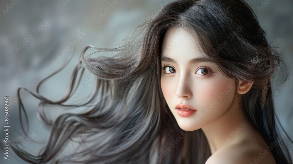 Beautiful Asian Woman With Long Hair Beautiful Asian Woman With Long Hair