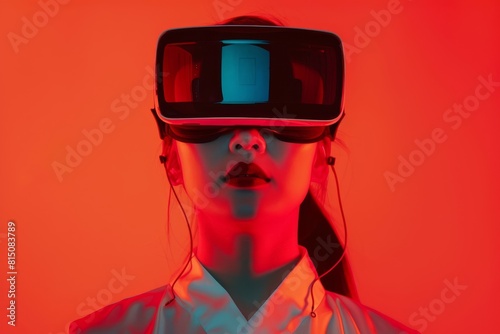 Beautiful Asian Woman Using VR Headset © Darya Pol
