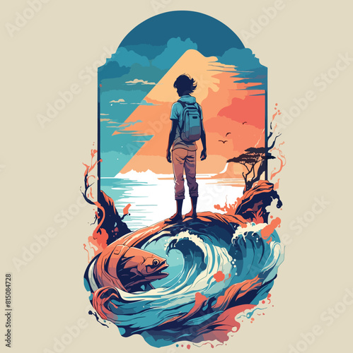 fisher man illustration