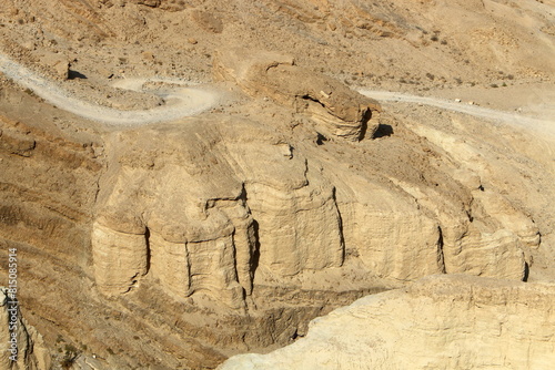 The Judean Desert in the Middle East, located in Israel and the West Bank. photo