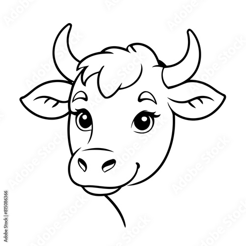 Wallpaper Mural Cute vector illustration Cattle doodle for toddlers colouring page Torontodigital.ca