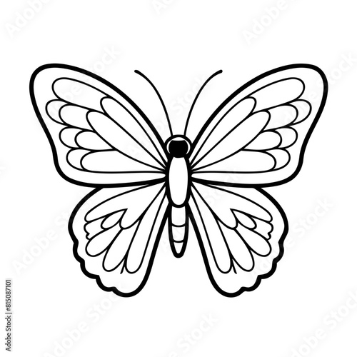 Cute vector illustration butterfly doodle for toddlers worksheet © meastudios