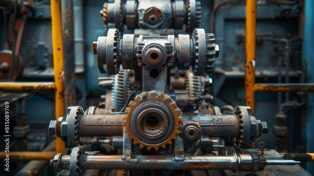 Engine gearboxes give the impression of power and technological sophistication. The illustration embodies the power and efficiency of the industrial process. Engine gearboxes give the impression of power and technological sophistication. The illustration embodies the power and efficiency of the industrial process.