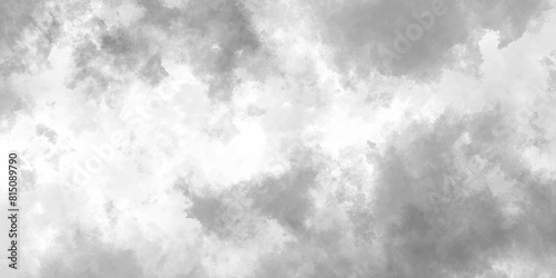 Abstract white watercolor gray realistic fog or mist design element texture background. Grunge clouds or smog texture with stains, White cloudy sky or cloudscape smoke Silver watercolor and ink paper.