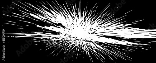 Circular starburst explosion texture. Distressed uneven grunge background. Abstract vector illustration. Overlay to create interesting effect and depth. Isolated on white background.
