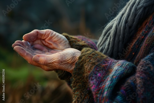 Weathered Hands of an Elderly Woman: Palm Reading and Future Predictions