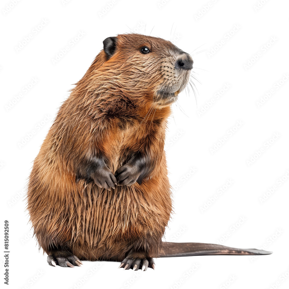 A beaver is seated in front of a plain Png background, a Beaver Isolated on a whitePNG Background A beaver is seated in front of a plain Png background, a Beaver Isolated on a whitePNG Background