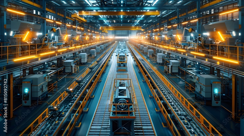 Bustling Factory Floor: The Dynamic Heart of Industrial Manufacturing