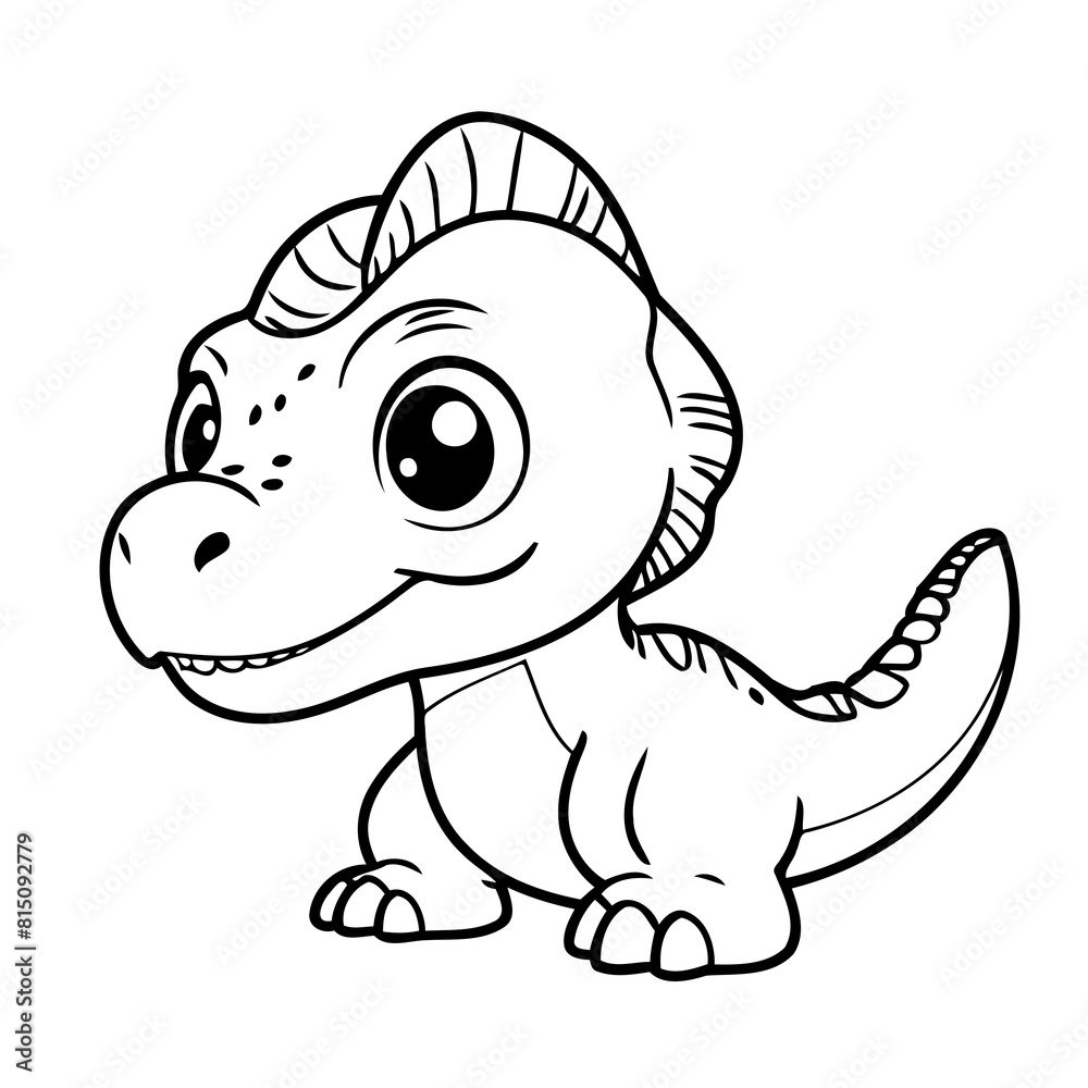 Simple vector illustration of Trex drawing for toddlers book Simple vector illustration of Trex drawing for toddlers book