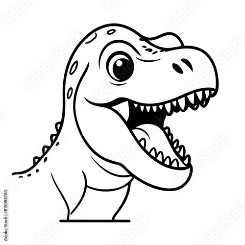 Cute vector illustration TRex hand drawn for toddlers