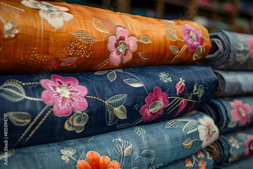 Colorful Floral Textile Patterns Showcase Vibrant Vintage and Bohemian Inspired Designs for Fashionable Apparel and Home Decor