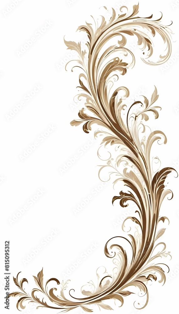 Ornate Floral Pattern with Swirls Painting Ornate Floral Pattern with Swirls Painting