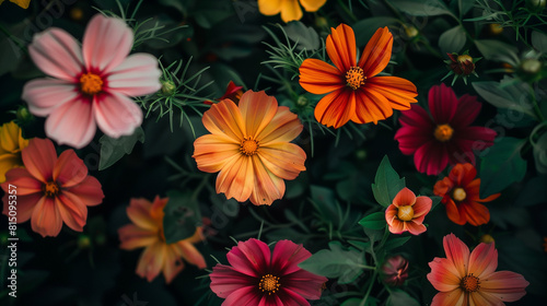 Close Up of Colorful Flowers in Garden