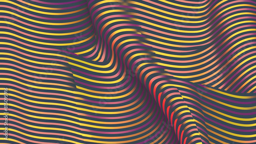 Vibrant Wavy Lines Abstract Background