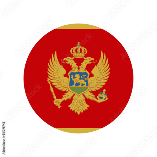 Round Montenegro flag icon