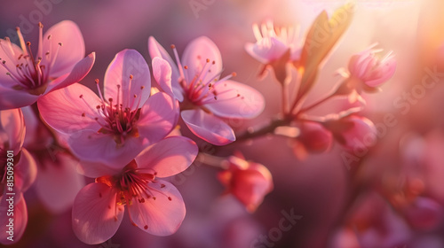 Close Up of Pink Blossoms on a Tree