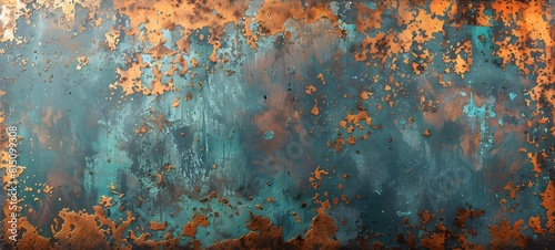 Radiant Copper Wall Embracing the Art of Natural Oxidation photo