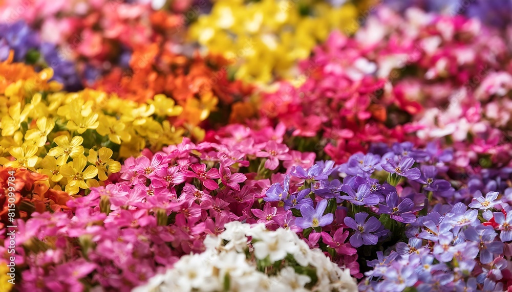 Obraz premium Background image of small colorful flowers