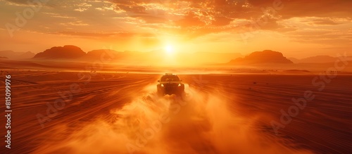 Dune Bashing Adventure x Vehicle Thrills in Arabian Desert at Sunset