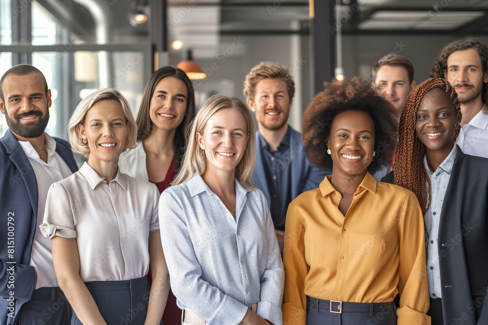 Group portrait of smiling business people Group portrait of smiling business people