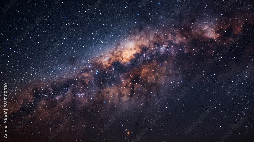 Obraz premium The sky is filled with stars and the Milky Way