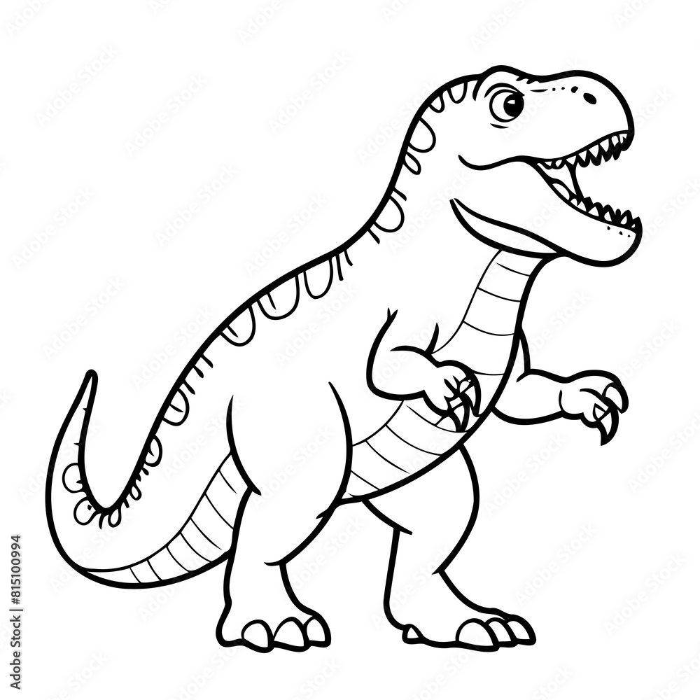 Simple vector illustration of TRex hand drawn for toddlers Simple vector illustration of TRex hand drawn for toddlers