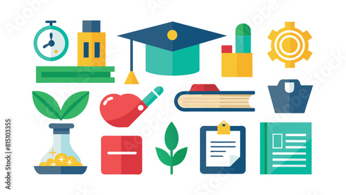 Education icons set