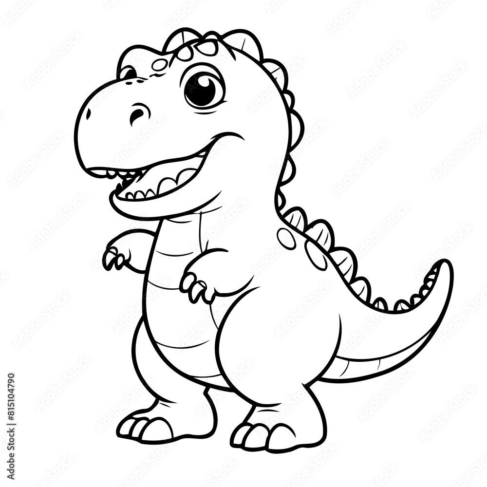 Simple vector illustration of TRex drawing for toddlers book Simple vector illustration of TRex drawing for toddlers book