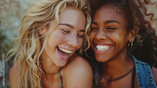 The joyful laughter of a lesbian couple, a symbol of love’s freedom.