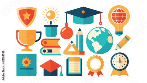 Education icons set