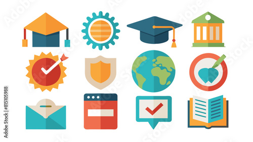 Education icons set