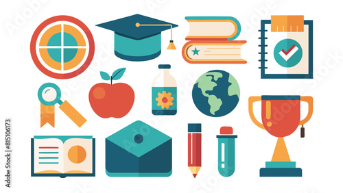 Education icons set