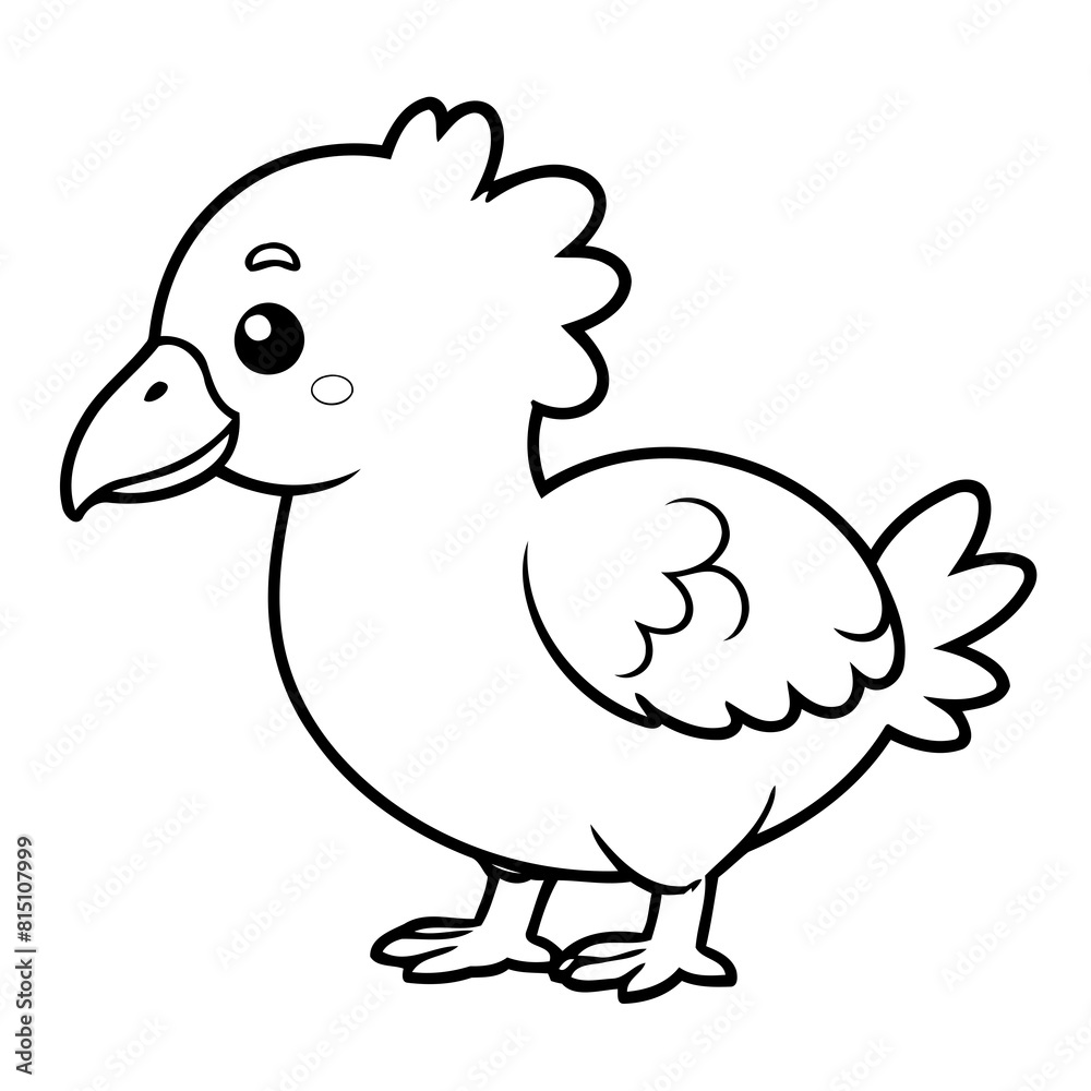 Cute vector illustration Dodo hand drawn for toddlers Cute vector illustration Dodo hand drawn for toddlers