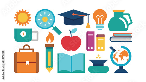 Education icons set