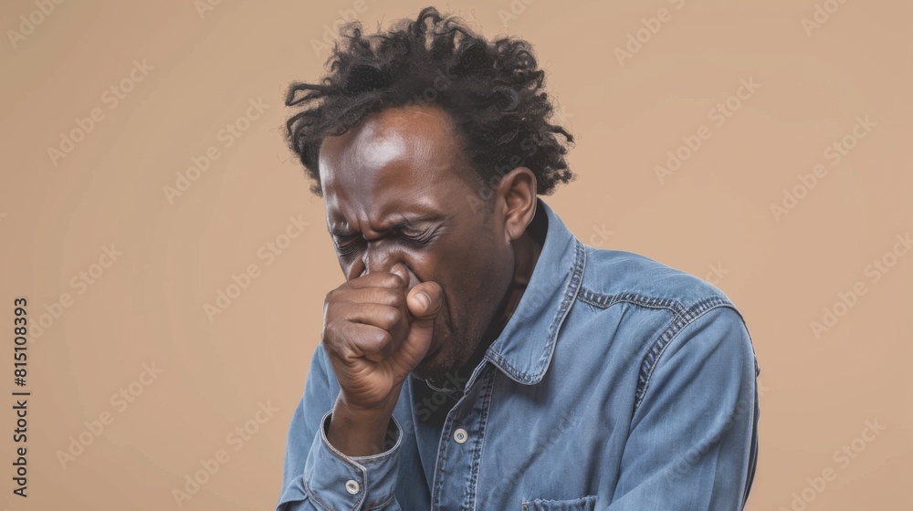 Man Coughing Into His Hand Man Coughing Into His Hand