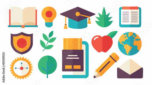 Education icons set