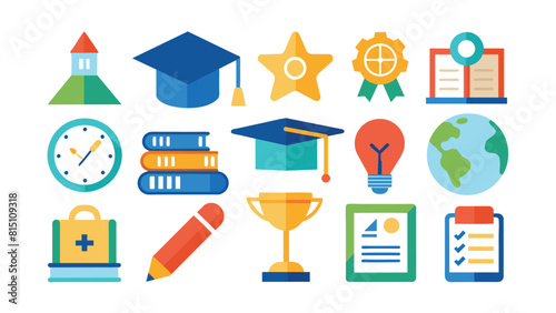 Education icons set