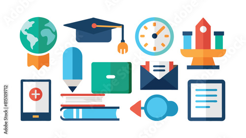 Education icons set