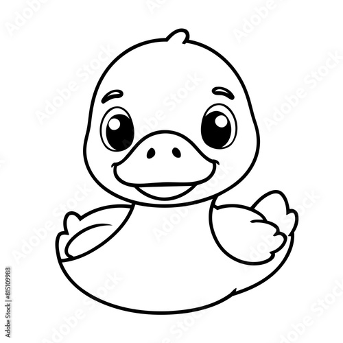 Cute vector illustration Duck hand drawn for toddlers